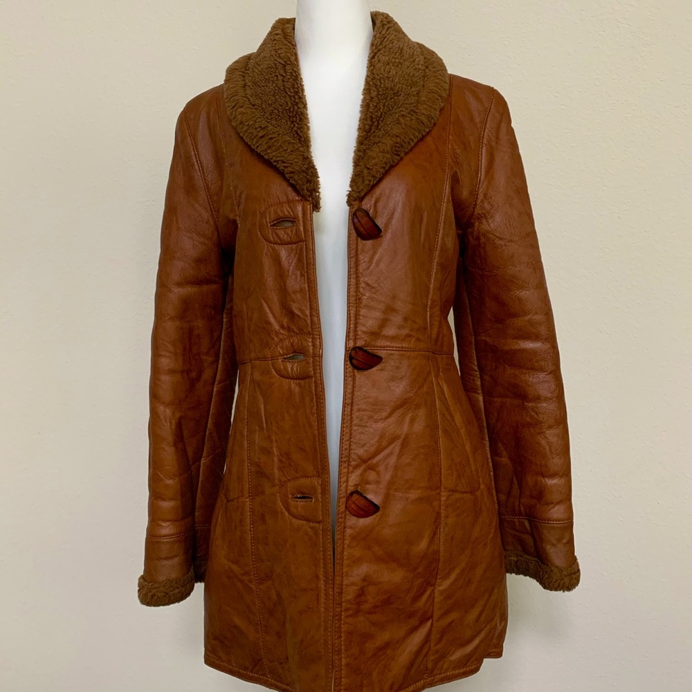 Genuine Buffalo Leather Coat Size XS